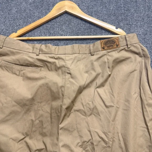 Cabela's Pants Men's 40x32 Upland Brush Khaki Canvas Pants Cotton Brown Hunting - Picture 10 of 12